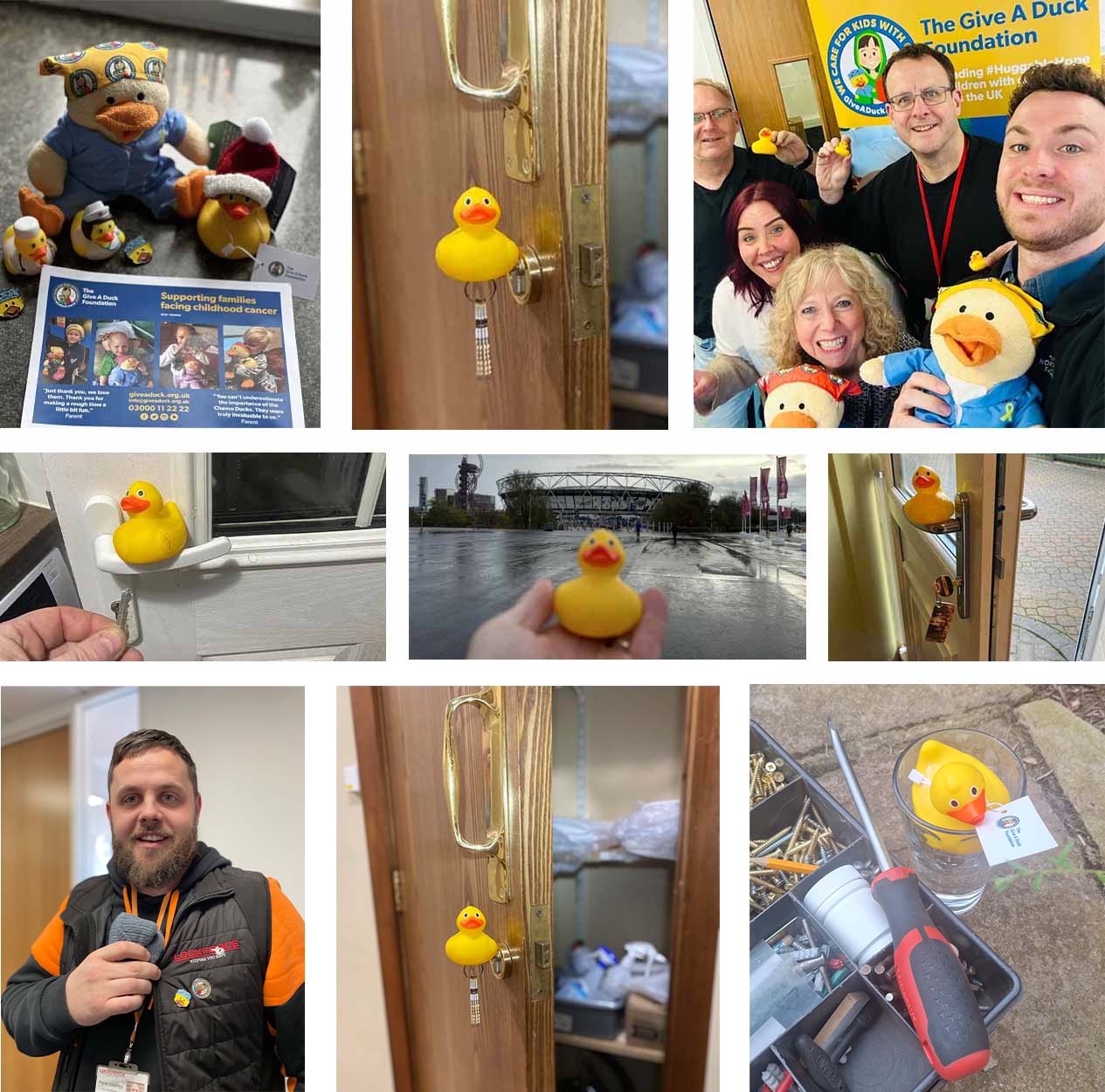 Photos from our franchisees and customers supporting The Give A Duck Foundation